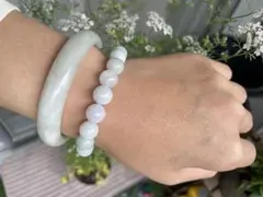 天然 和田玉 澄み渡った空のように美しい晴水（せいすい）バングル 