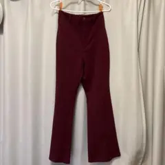 GU バーガンディ フレアパンツ Sサイズ