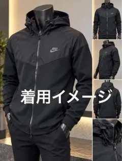NIKE テックフリース フルジップパーカー ブラック　 旧テック　L