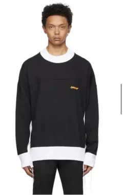 【定価9万超】AMBUSH アンブッシュ　切替えスウェット　ブラックホワイトのサムネイル