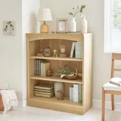 白井産業アンティーク調　本棚　飾り棚　ラック　シェルフ　収納　プロ組み立て済み①