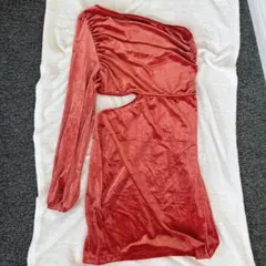☆一点もの☆ ワンショルダー ナイトドレス 【M】オレンジ
