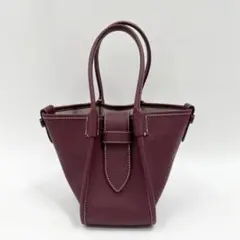 希少 サルヴァトーレフェラガモ ハンドバッグ ヴィンテージ 紫 巾着 
