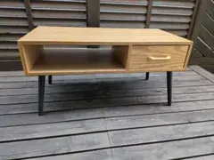 新品未開封 関家具 センターテーブル ローテーブル タモ無垢材