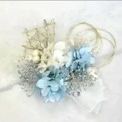 ドライフラワー髪飾り　成人式　結婚式　卒業式　水引　ヘッドパーツ