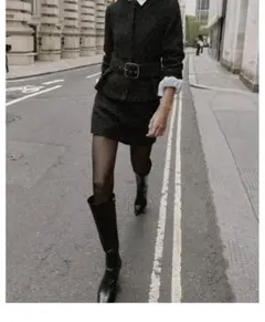 テクスチャー生地ベルトブレザー　新品　タグ付き　XL