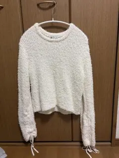 zara ニット　ホワイト　白