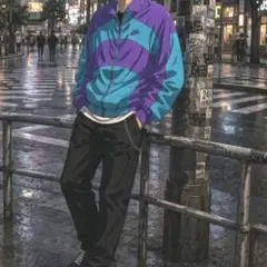 【ミントカラー】90s vintage nylon jacket