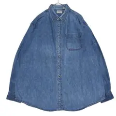 L.L.Bean デニムシャツ 長袖 ボタンダウン US古着o69①