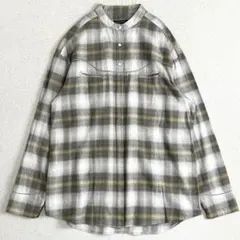 ペンドルトン　ニコアンド　バンドカラー　ネイティブ　オンブレチェック　長袖シャツ