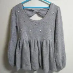 INGNI 　　アンゴラ入りペプラムトップス