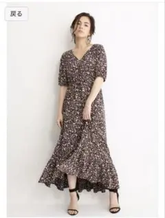 ドロシーズ ワンピース 花柄 ブラック