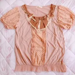 axes femme ピンク レース 半袖ブラウスのサムネイル