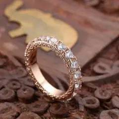 【サイズの12号/送料無料】CZフルエタニティリングゴールド