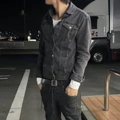 ブラック デニムジャケット