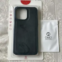 ONES iPhone 14 Pro Max レザーケース ネイビー　紺色