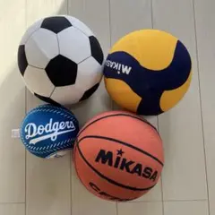 しまむら　ボールクッション　まとめ売りミカサ　ドジャース　サッカー　バレー