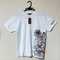 satori 糸菊に鯉頭観音柄 刺繍 Tシャツ(Mサイズ)のサムネイル