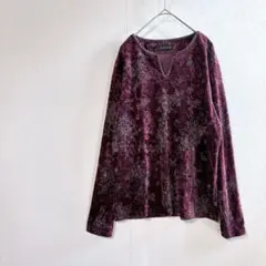 モルガンオム ベルベット 刺繍 光沢 日本製 y2k 洗える 花柄 フラワーのサムネイル
