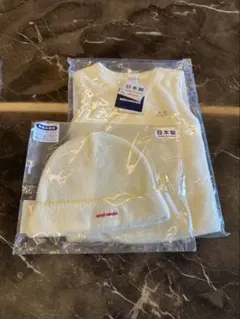 【新品】ミキハウス　ベビーベストと帽子セット