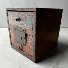 硯箱 文箱 小引き出し 骨董品 硯、筆、竹栞付き - メルカリ