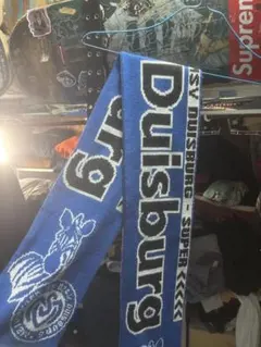 サッカースカーフ 青　マフラー　サッカーマフラー