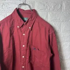polo club赤のボタンダウンシャツLサイズ【602】