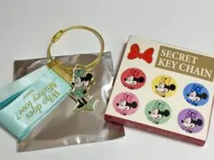 ディズニーストア ミニー シークレットキーチェーン 緑 グリーン