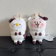 カナヘイの小動物 ピスケとうさぎ 虎 チーター着ぐるみ ぬいぐるみ 2点