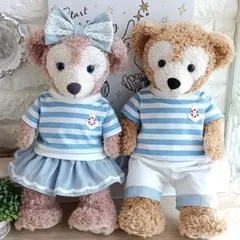 【新品タグ付き】ダッフィー シェリーメイマリンセット♪ ダッフィー＆シェリーメイ ぬいぐるみバッジ マリンセーラー