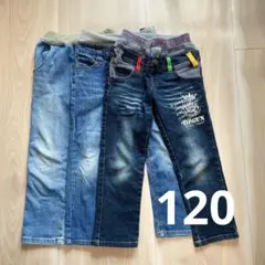 デニムブルー カジュアルパンツ 3点セット