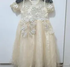 ドレス　120　オケージョン　女の子　結婚式　半袖　ワンピース　発表会　ピアノ