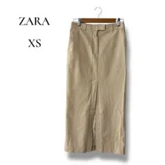 ZARA ザラ　レディース　ロングタイトスカート　ストライプ　スリット　XS