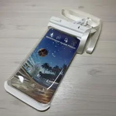 防水ポーチ ホワイト 透明フロント