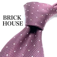 【極美品】 BRICK HOUSE ネクタイ ドット柄 レッド シンプル
