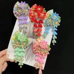 No.744 つまみ細工　かんざし ヘアアクセサリー 和装アクセ