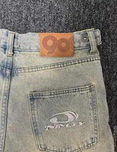 【メルカリ1点のみ】9090 ワイドレッグデニム 淡いブルー