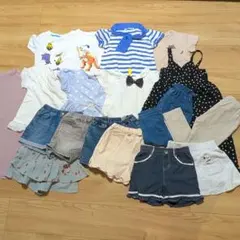 まとめ売り　女の子　夏服　110　Tシャツ　パンツ　スカート　サロペット