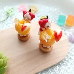 アップルケーキ　フェイクスイーツ　ミニチュア　樹脂粘土　食品サンプル