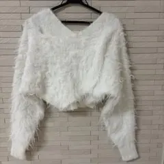 GRL シャギーニット ホワイト 長袖