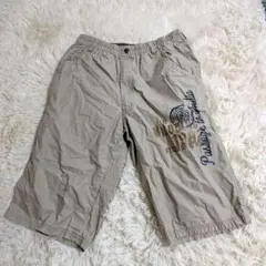 ベージュ プリント入り ハーフパンツ キッズ