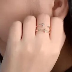 ローズゴールド S925 スターリングシルバー ダブルクロス #C721-2