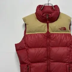 ノースフェイス 700フィル ダウンベスト ジャケット 刺繍ロゴ 古着
