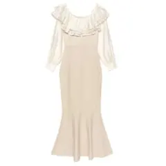 eimy istoire オフショルフリルニットワンピース