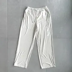 GU リブプルオンパンツ　S アイボリー