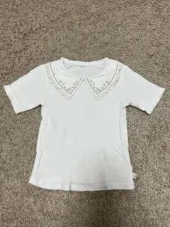 Cottoliホワイト襟付きTシャツ 95cm