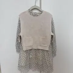 ZARA 花柄長袖ワンピース 4-5歳
