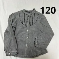 COMME CA DU MODE ギンガムチェック 長袖シャツ 120cm