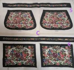 プチポアン　花柄刺繍の手芸素材