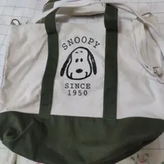 中古　スヌーピー 2WAY キャンバストートバッグ